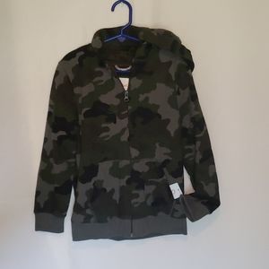 Boys Chamo Print French Terry Full Zip Hoodie